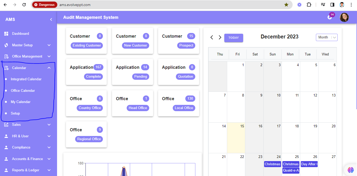 Integrated Calendar Module in System
